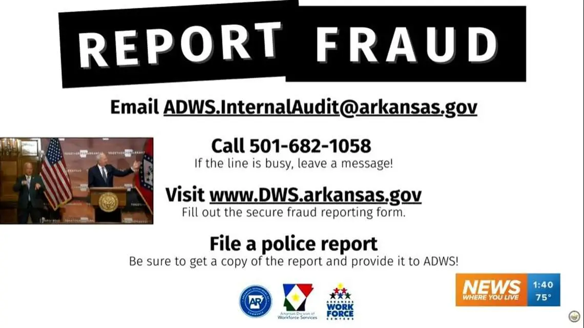 Governor warns about unemployment fraud in Arkansas